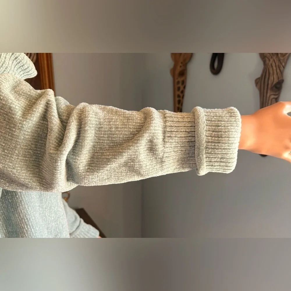 Blush & Bloom Chenille Cowl Neck Women’s Sweater XL Mint Green Oversized Soft